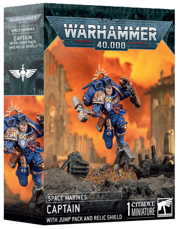 Space Marine - Captain with Jump Pack & Relic Shield