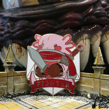 Axolotl Fighter Pin Pink (Medium)