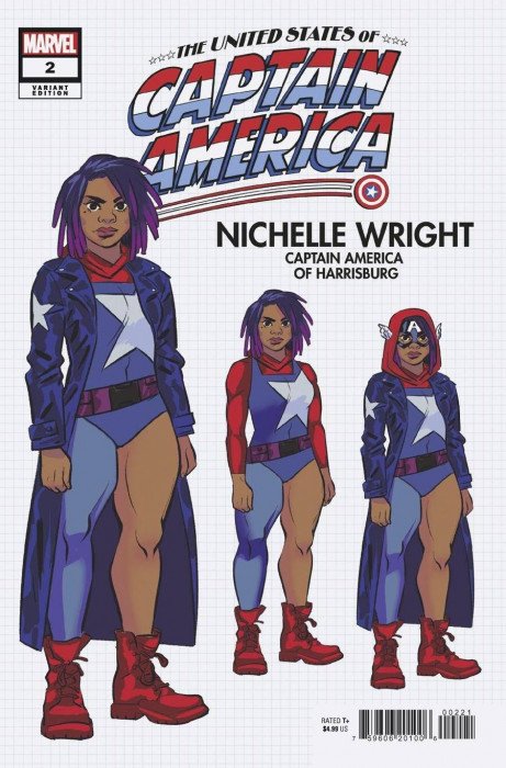 United States of Captain America #2 Cover B Variant Natacha Bustos Design Cover