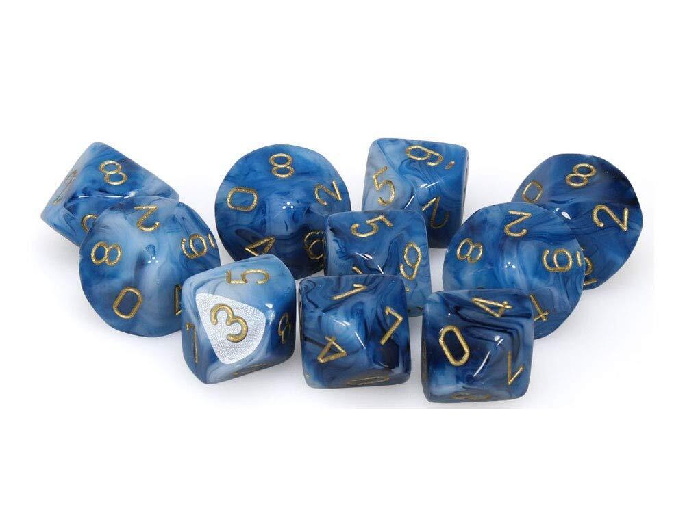 Phantom - Teal w/Gold - Set of Ten d10s