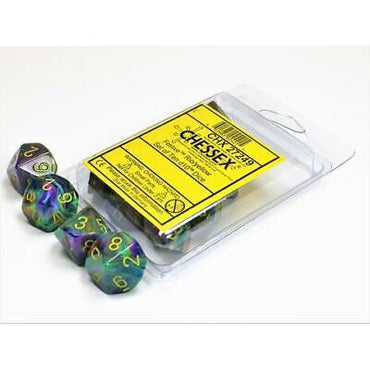 Festive - Rio w/Yellow - Set of Ten d10s