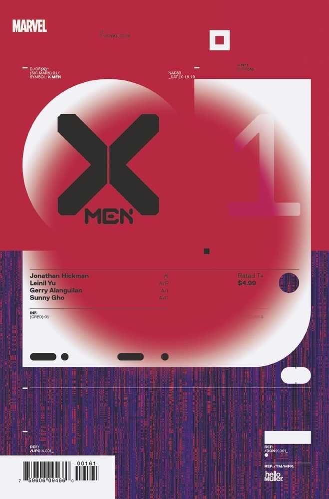 X-Men #1 Hickman Design Variant Dx