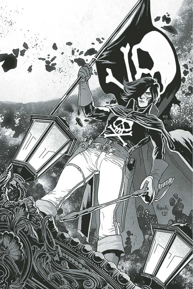 Space Pirate Capt Harlock #1 10 Copy Paquette Black & White Virgin Inc
