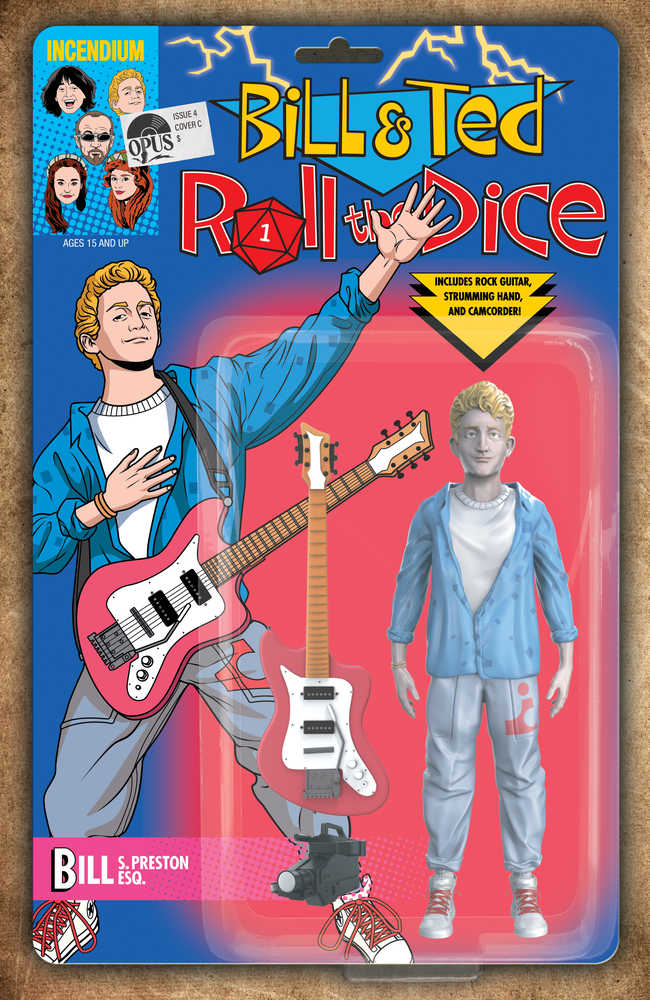 Bill & Ted Roll Dice #4 Cover C 5 Copy Variant Edition Bill Action Figure