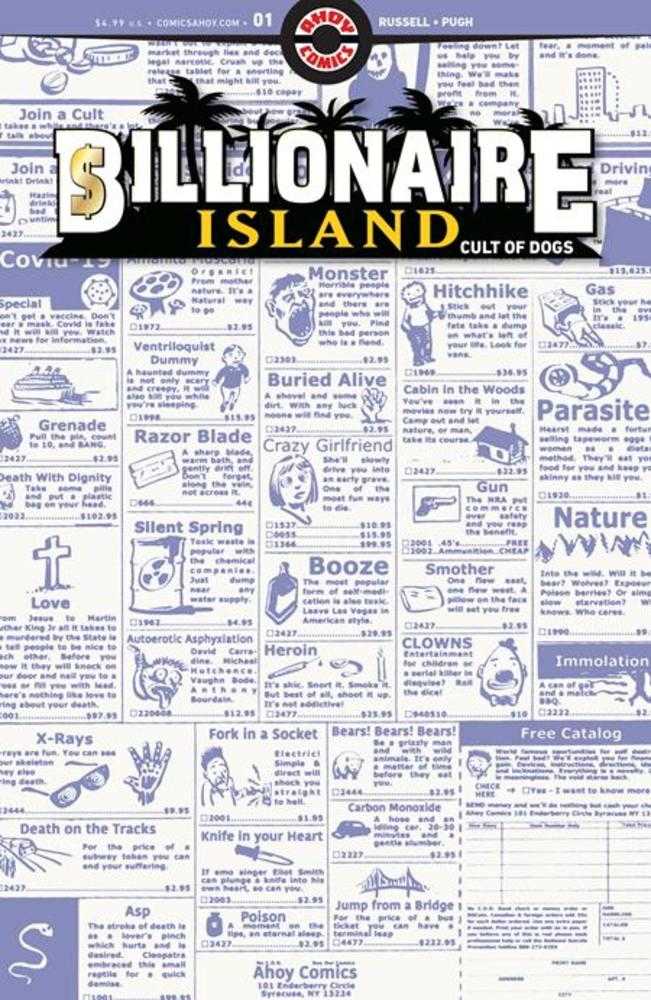 Billionaire Island Cult Of Dogs #1 (Of 6) Cover B 3 Copy Shannon Wheeler Unlock Variant (Mature)