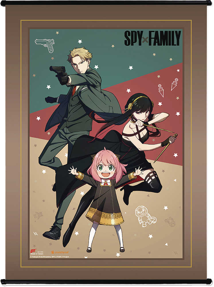 Spy x Family Forger Family Fight Group Wall Scroll