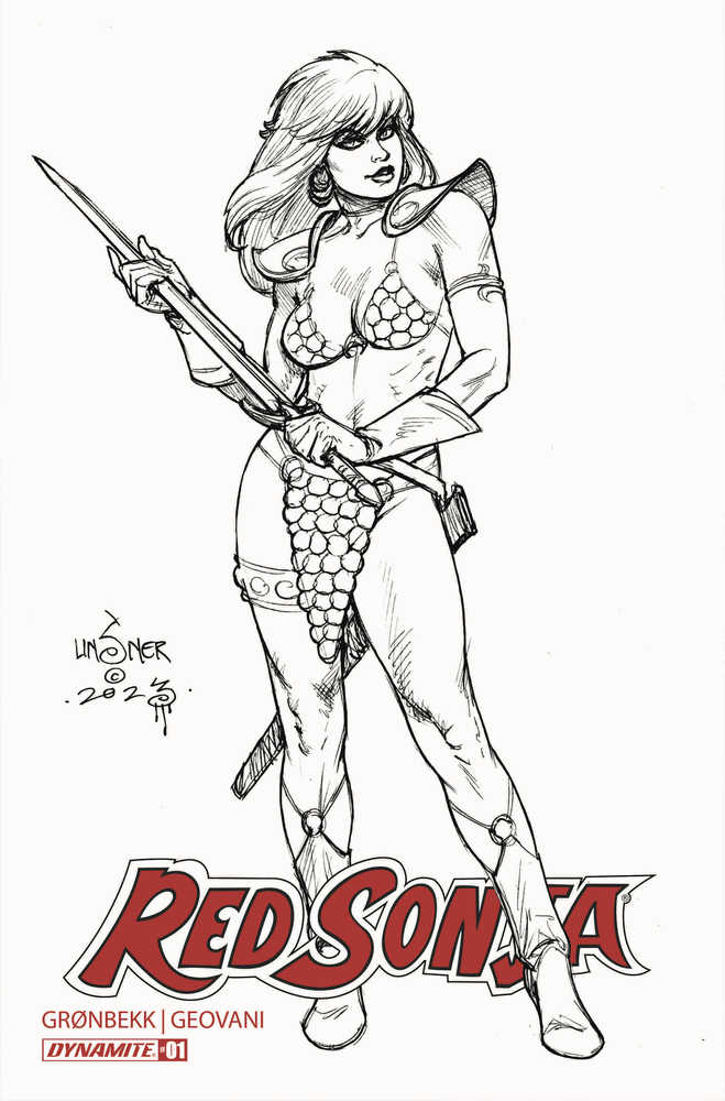 Sdcc 2023 Red Sonja 2023 #1 Black & White Exclusive Variant