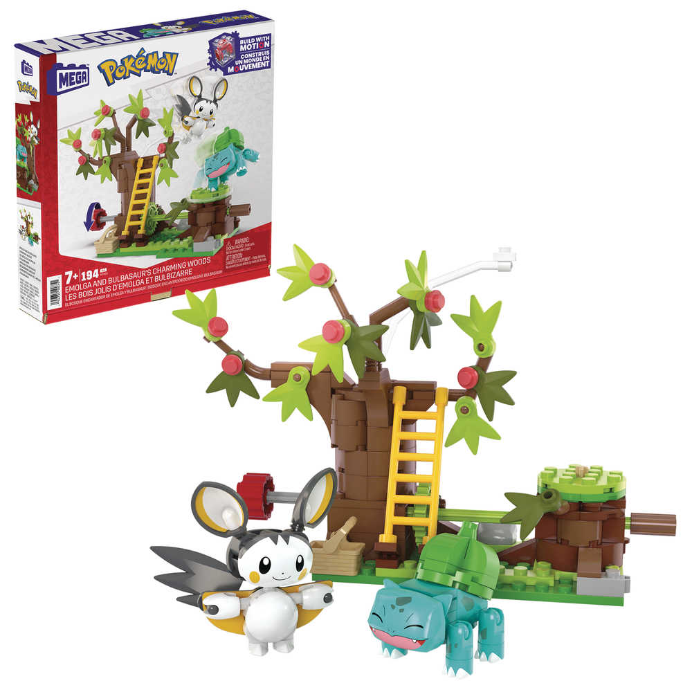 Mega Construx Pokemon Emolga & Bulbasaurs Charming Woods Set